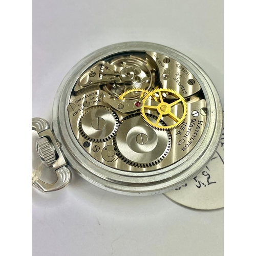 2 - A Military WW2 US Navy navigation Hamilton pocket watch 4992B , 22 jewel. In working order. Ref: Lu1