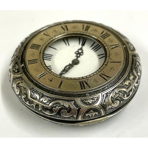 204 - A Gustave sandoz c1800s half hunter pocket watch , winds from the back. Very unusual piece. As found... 