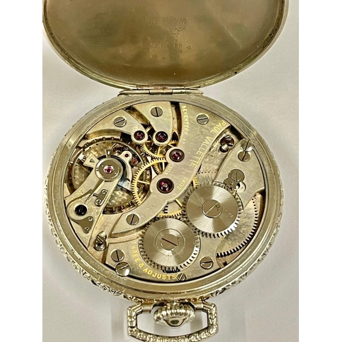 459 - A 14K gold filled art deco pocket watch Paul Valette. As found. Ref: Lu10