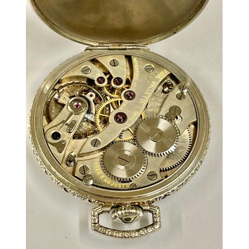 459 - A 14K gold filled art deco pocket watch Paul Valette. As found. Ref: Lu10