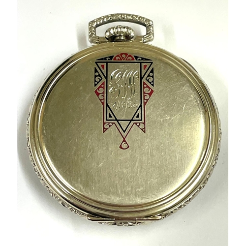 459 - A 14K gold filled art deco pocket watch Paul Valette. As found. Ref: Lu10