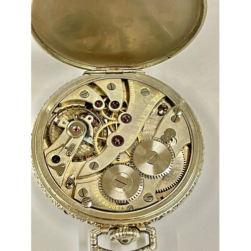 459 - A 14K gold filled art deco pocket watch Paul Valette. As found. Ref: Lu10