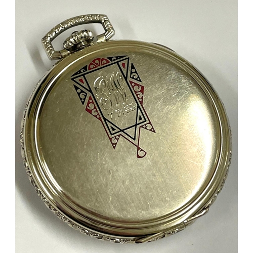 459 - A 14K gold filled art deco pocket watch Paul Valette. As found. Ref: Lu10