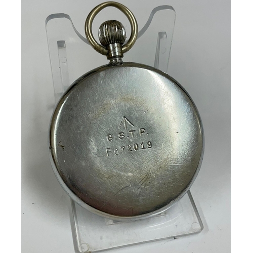 71 - A Military Jaeger le coultre pocket watch. Ticking but as found. Ref: Lu7