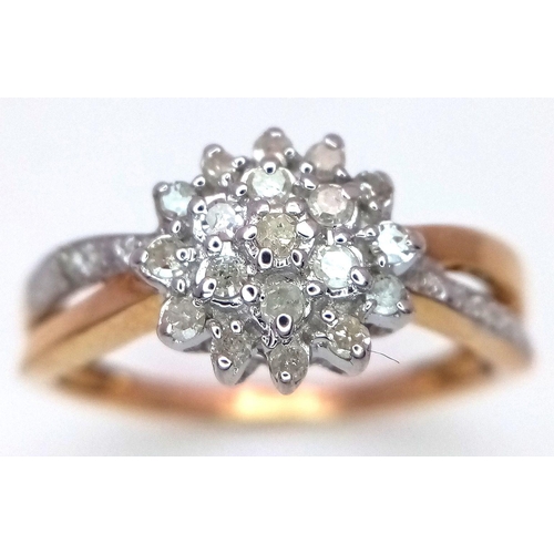 397 - A 9K YELLOW GOLD DIAMOND RING 0.25CT , 2G TOTAL WEIGHT, SIZE N. Ref: SC 2037