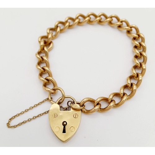 47 - A 9K YELLOW GOLD GATE BRACELET, 20CM  LENGTH, 31.2G TOTAL WEIGHT. REF: SH1859I