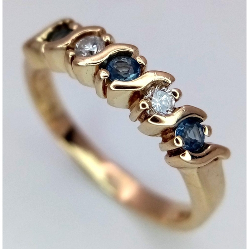 544 - A 9K YELLOW GOLD DIAMOND SET RING 2G TOTAL WEIGHT, SIZE L. Ref: SC 2011