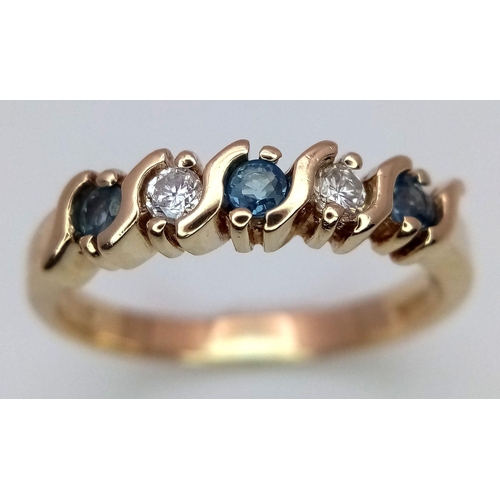 544 - A 9K YELLOW GOLD DIAMOND SET RING 2G TOTAL WEIGHT, SIZE L. Ref: SC 2011