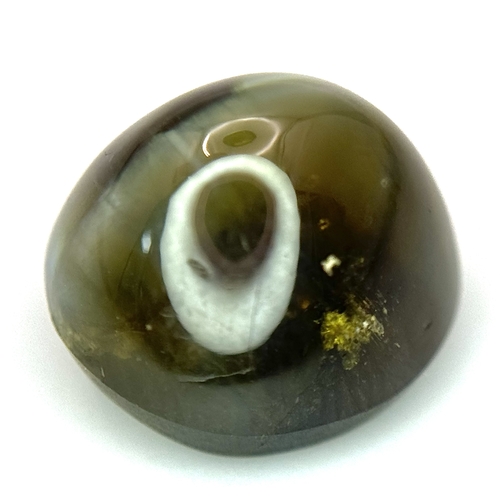 45 - A RARE LOOSE CATS EYE CHRYSOBERYL 12CT APPROX, 2.3G TOTAL WEIGHT. Ref: JLA 170