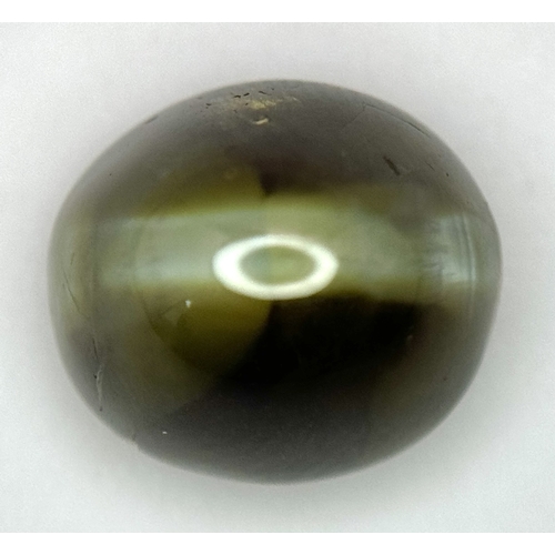 45 - A RARE LOOSE CATS EYE CHRYSOBERYL 12CT APPROX, 2.3G TOTAL WEIGHT. Ref: JLA 170