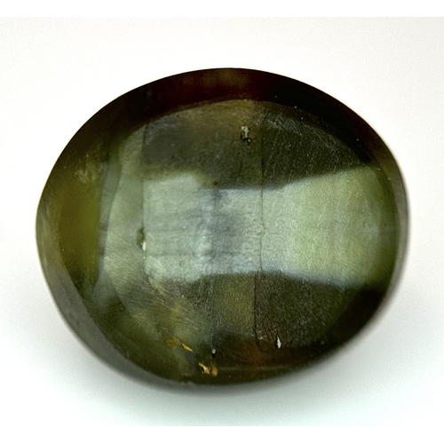 45 - A RARE LOOSE CATS EYE CHRYSOBERYL 12CT APPROX, 2.3G TOTAL WEIGHT. Ref: JLA 170