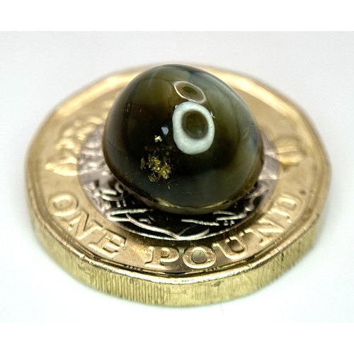 45 - A RARE LOOSE CATS EYE CHRYSOBERYL 12CT APPROX, 2.3G TOTAL WEIGHT. Ref: JLA 170