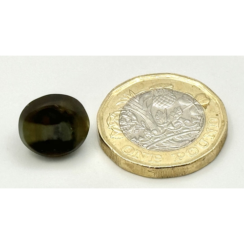 45 - A RARE LOOSE CATS EYE CHRYSOBERYL 12CT APPROX, 2.3G TOTAL WEIGHT. Ref: JLA 170