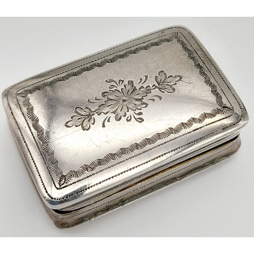 35 - Antique GEORGE III SILVER VINAIGRETTE. Clear hallmark for Joseph Willmore, Birmingham circa 1800. Be... 