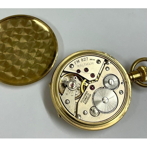 605 - A Vintage half hunter pocket watch. In working order.
Ref: Lu14