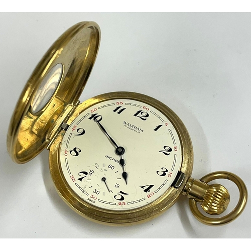 605 - A Vintage half hunter pocket watch. In working order.
Ref: Lu14