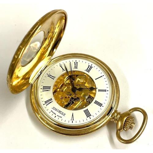 612 - A Half hunter skeletonised pocket watch. In working order.
Ref: Lu15