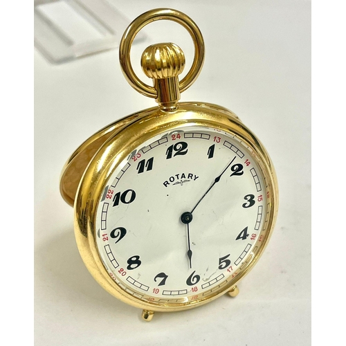 647 - A Rotary pocket watch style desk clock , in working order. Ref: Lu20