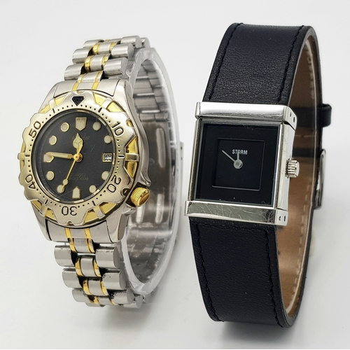 1055 - Two Ladies Quartz Watches Comprising a Two-Tone Accurist Date Watch-30mm Case. Complete with Spare L... 