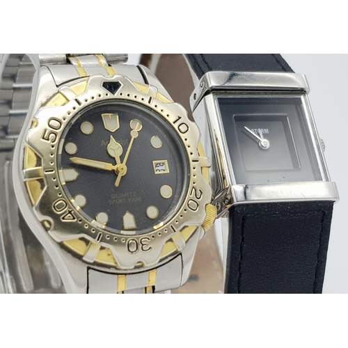 1055 - Two Ladies Quartz Watches Comprising a Two-Tone Accurist Date Watch-30mm Case. Complete with Spare L... 