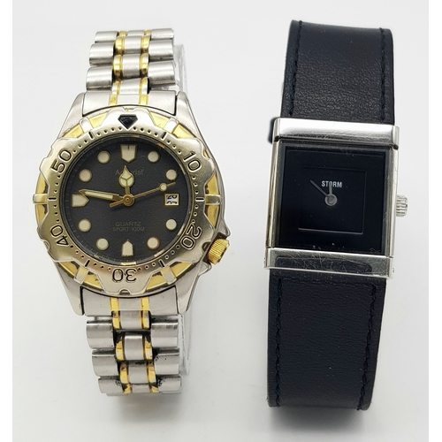 1055 - Two Ladies Quartz Watches Comprising a Two-Tone Accurist Date Watch-30mm Case. Complete with Spare L... 