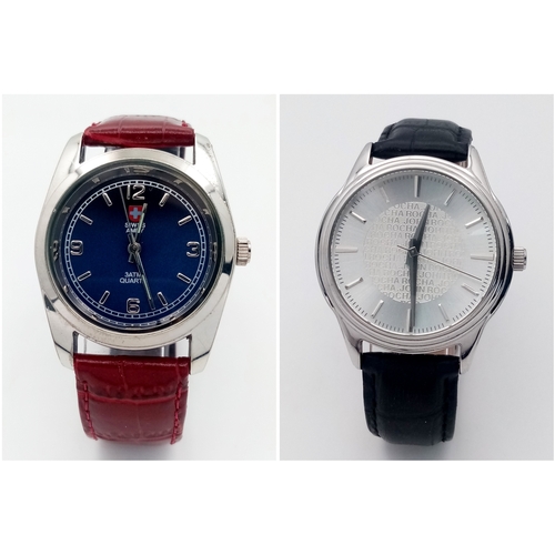 683 - Two Men’s Quartz Watches Comprising; 1) A John Rocha Designer Dress Watch-36mm Case & 2) A Swiss Arm... 