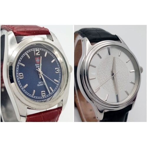 683 - Two Men’s Quartz Watches Comprising; 1) A John Rocha Designer Dress Watch-36mm Case & 2) A Swiss Arm... 