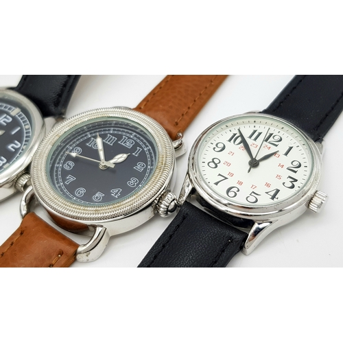 746 - A Parcel of Five  Military designed Watches Comprising: 1) British Army, 2)German Airman, 3)  French... 