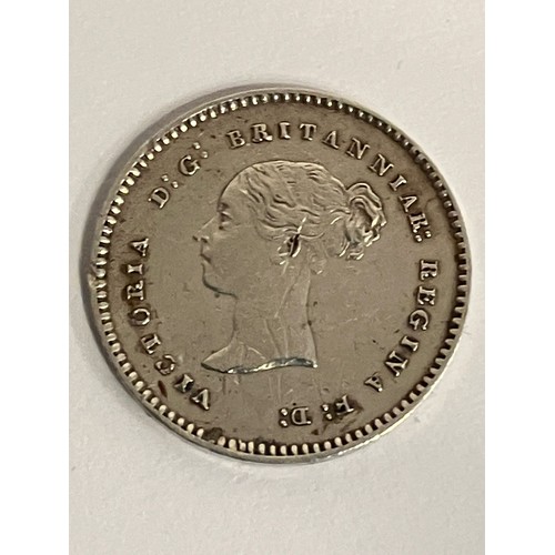 203 - Rare 1867 SILVER MAUNDY 2 PENCE PIECE. Very fine/extra fine condition.