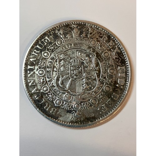 322 - 1817 GEORGE III SILVER HALF CROWN. Bullhead with full bust. A High Grade Coin but dirty. Could you u... 