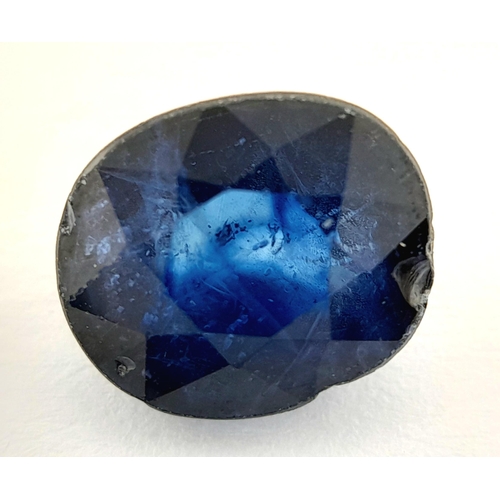 1205 - 2.54ct Madagascar Blue Sapphire Gemstone - GFCO Certified