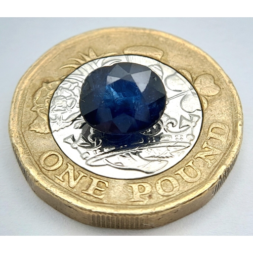 1205 - 2.54ct Madagascar Blue Sapphire Gemstone - GFCO Certified