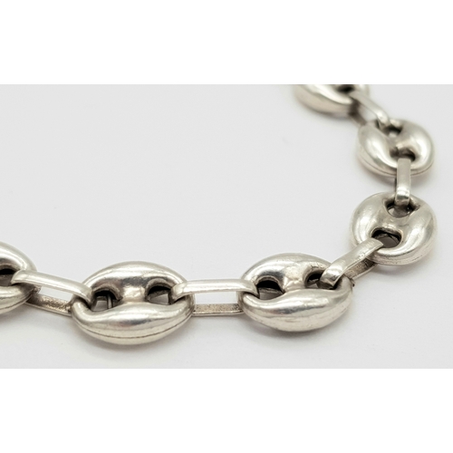 754 - A STERLING SILVER ANCHOR LINK BRACELET 18CM LENGTH 8.5G TOTAL WEIGHT. Ref: 9272