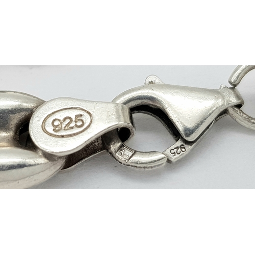 754 - A STERLING SILVER ANCHOR LINK BRACELET 18CM LENGTH 8.5G TOTAL WEIGHT. Ref: 9272