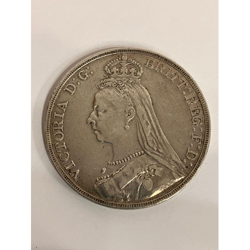 658 - 1891 SILVER CROWN in very fine/extra fine condition. Having bold and raised clear detailed to both s... 