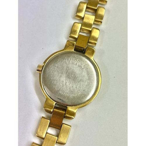 1212 - A VINTAGE LADIES TISSOT WATCH. NEEDS BATTERY. L59