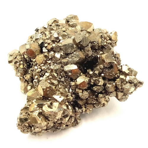 111 - An amazing specimen of 100% pure Pyrite with large crystals. From the old mines of Lavrion, Attica, ... 