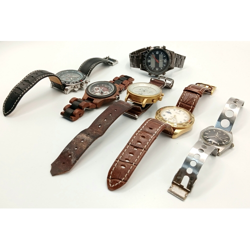 1540 - Six Quartz Gents Watches - As Found.