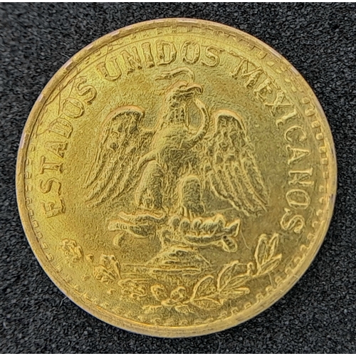 24 - A 1945 900 Purity Gold Dos Pesos Mexican Coin. 1.05g