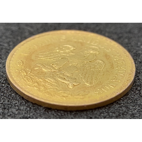 24 - A 1945 900 Purity Gold Dos Pesos Mexican Coin. 1.05g