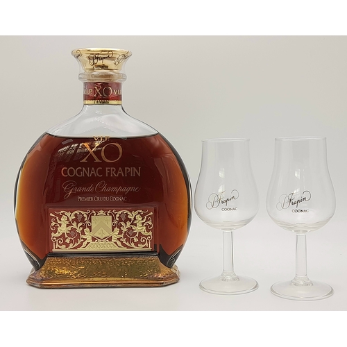 48 - A Brilliant Presented Gift Pack of of Frapin XO Premier Cru Cognac (70cl) with Two Cognac Glasses.