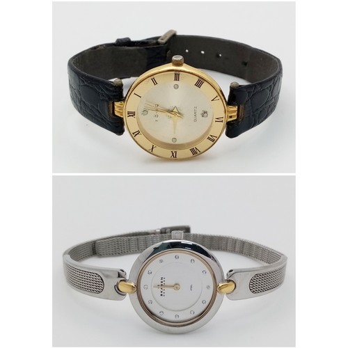 1545 - A Skagen and a Torq Ladies Watch. Both quartz movement. Both in need of a battery.