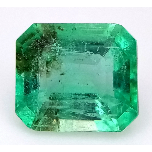 1306 - A 1.42ct Emerald Gemstone, Octagon cut, 7.78 x 6.81 x 4.11mm. Comes with a GFCO certificate.