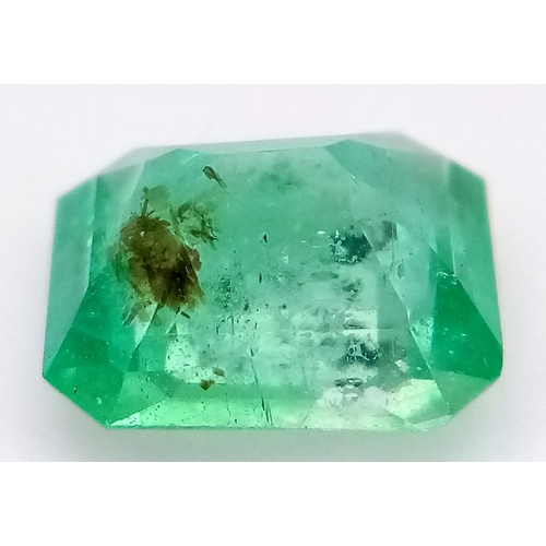 1306 - A 1.42ct Emerald Gemstone, Octagon cut, 7.78 x 6.81 x 4.11mm. Comes with a GFCO certificate.