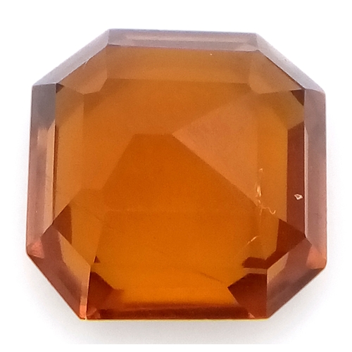 878 - A 4.91ct Madeira Citrine Gemstone. Octagon shape. Comes with GFCO Swiss authenticity card.