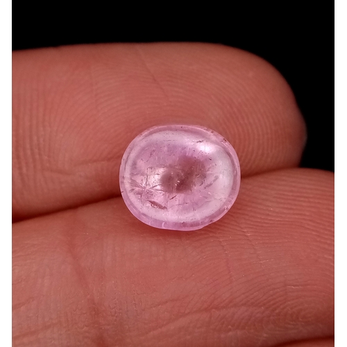 864 - A 2.39ct Afghanistan Pink Tourmaline Gemstone. Oval shape. Comes with GFCO Swiss authenticity card.