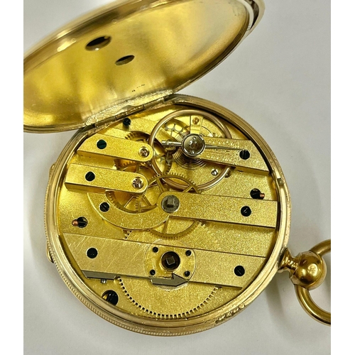 142 - An antique gents gilt pocket watch. In working order. Ref: Lu1