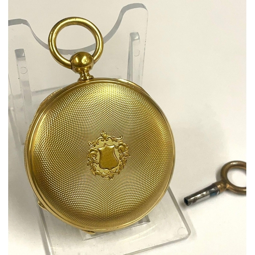 142 - An antique gents gilt pocket watch. In working order. Ref: Lu1