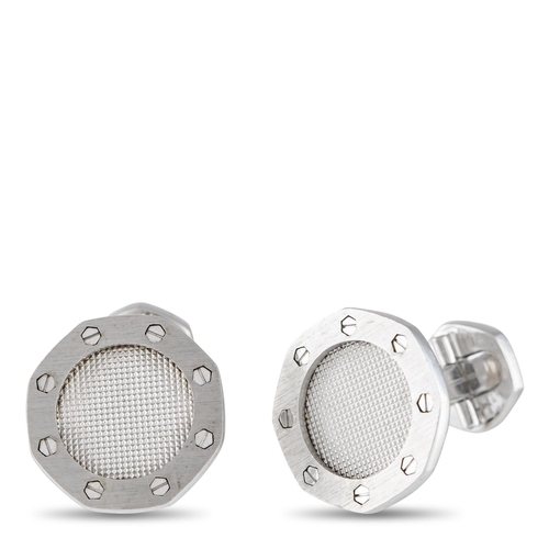 972 - A pair of Audemars Piguet 18K White Gold Cufflinks. Each one features an octagonal design that measu... 