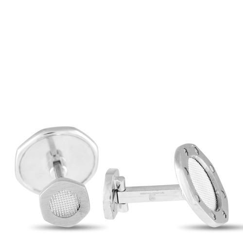 972 - A pair of Audemars Piguet 18K White Gold Cufflinks. Each one features an octagonal design that measu... 